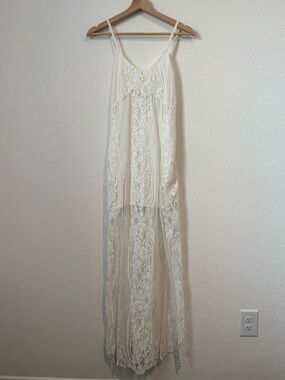 For Love & Lemons Ivory Lace Maxi Slip Dress Size XS